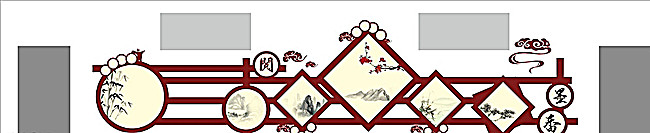 过道文化墙图片