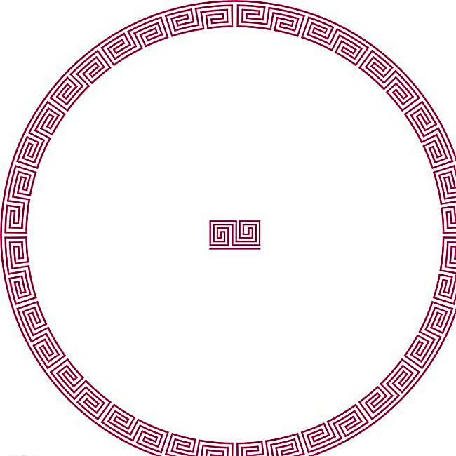 动态古典圆形装饰花边图片