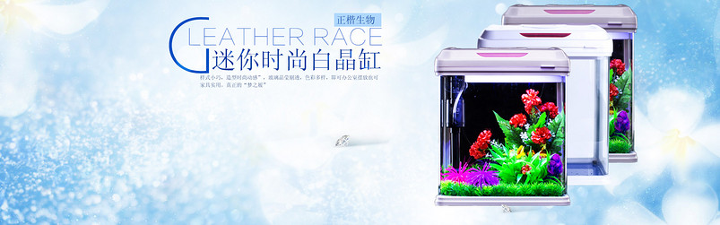 迷你时尚白晶鱼缸