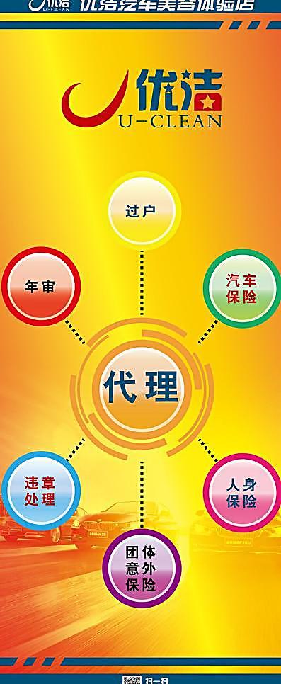 汽车店代理展架图片