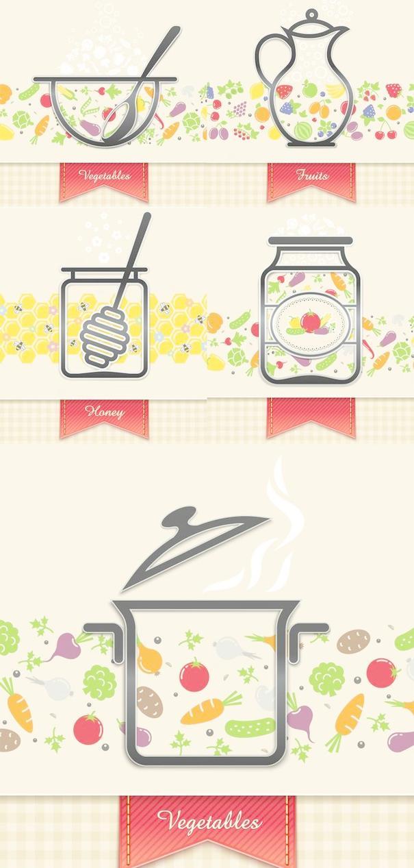 鲜餐厅菜单设计矢量素材