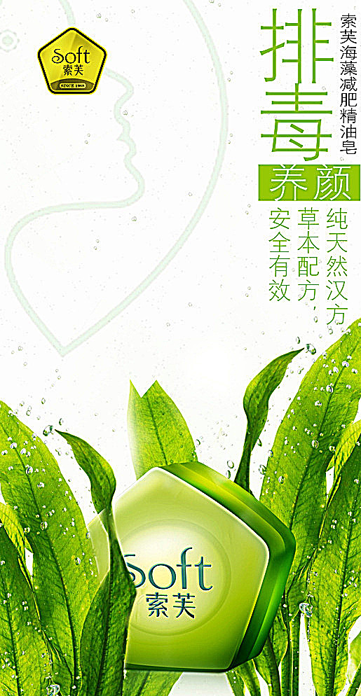 减肥皂排毒X展架图片