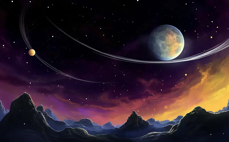 星球月亮背景