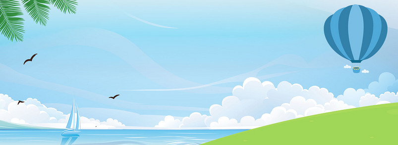 小清新夏日海边背景