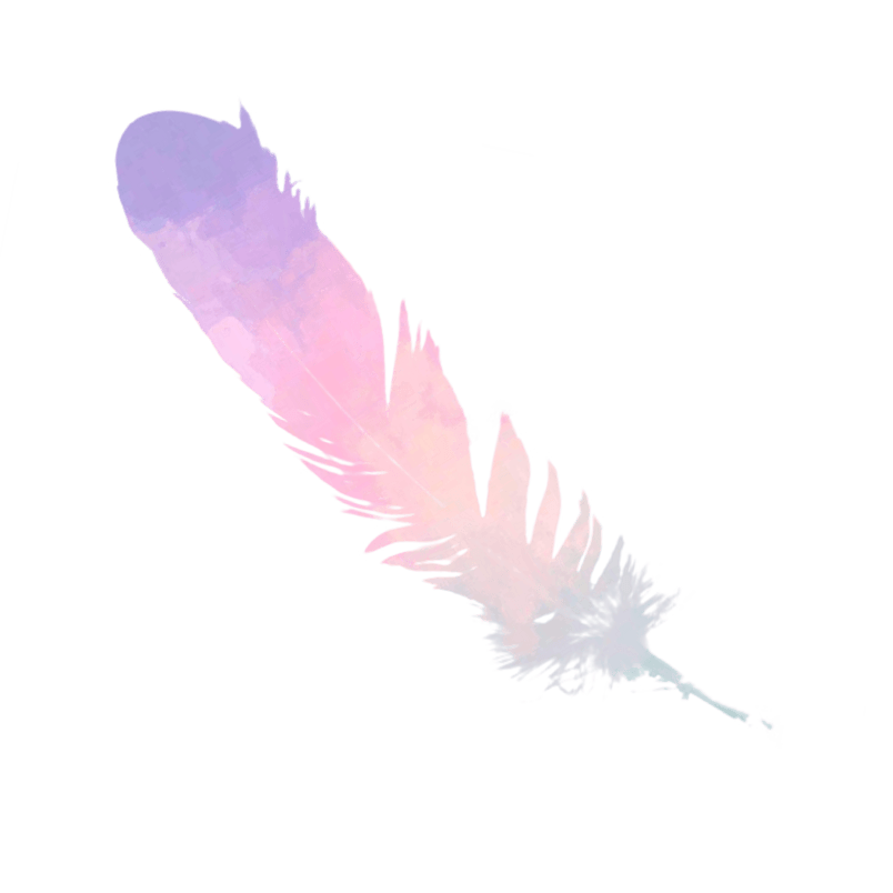 唯美水彩渐变羽毛装饰元素