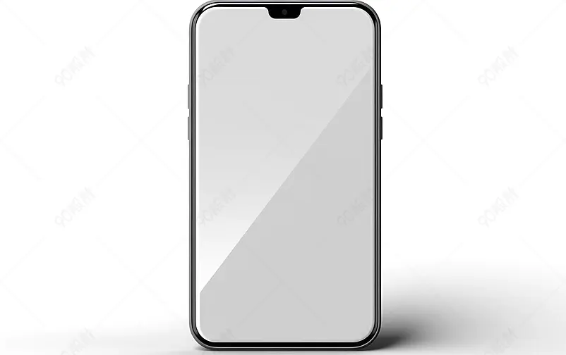 现代智能手机前和后视图