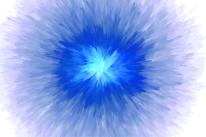 蓝色粉末爆炸发散效果