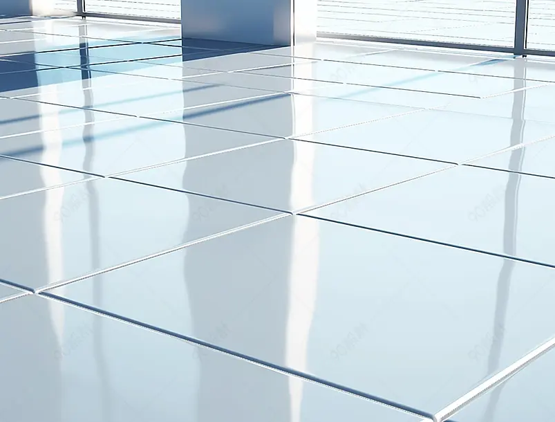 浴室的瓷砖地板