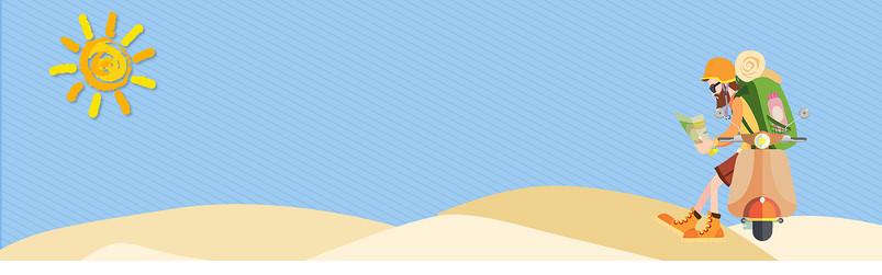 简约卡通旅游banner