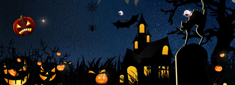 万圣节神秘夜晚背景