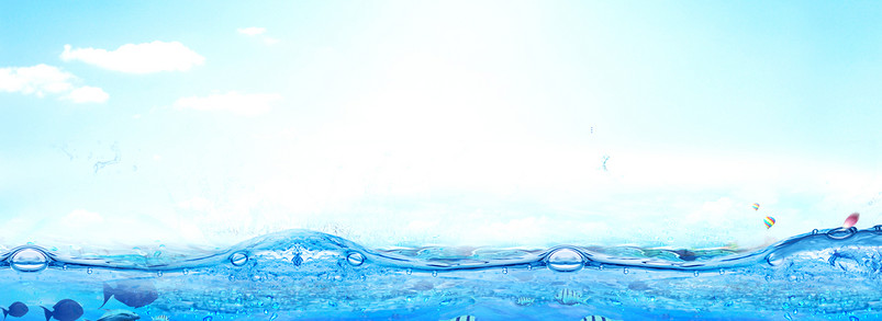 蓝色清凉夏季水面背景