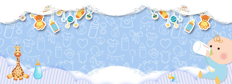 简约卡通母婴海报banner