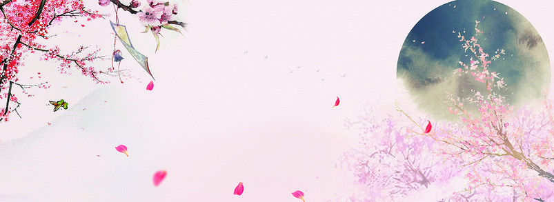 古风唯美清新电商海报背景