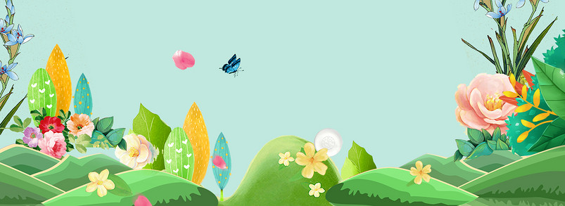 时尚清新手绘banner