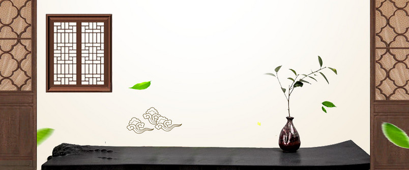 文艺清新中式banner海报背景