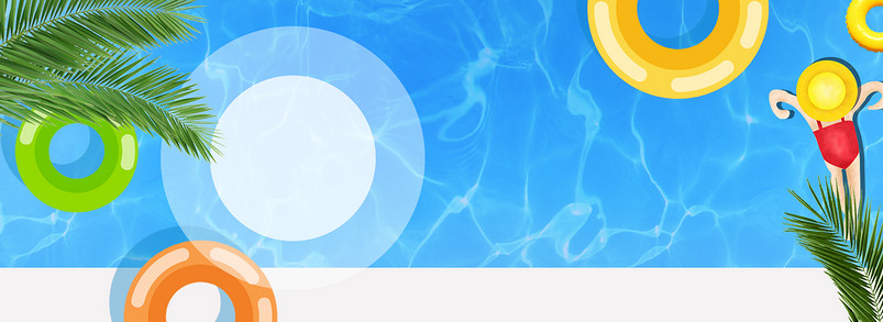 清新夏季凉爽电商背景