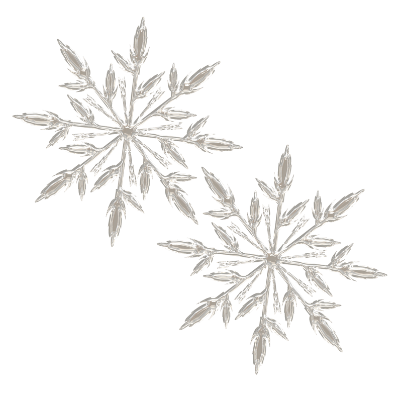 八角雪花透明冰晶体素材