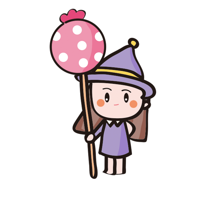儿童节卡通手绘小女孩