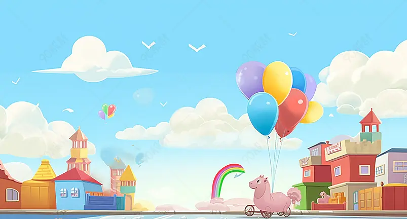 卡通扁平六一儿童节插画