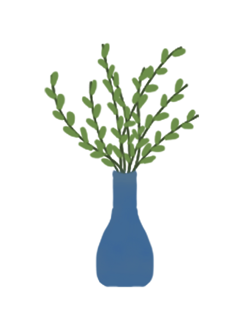 夏日清凉植物手绘绿植