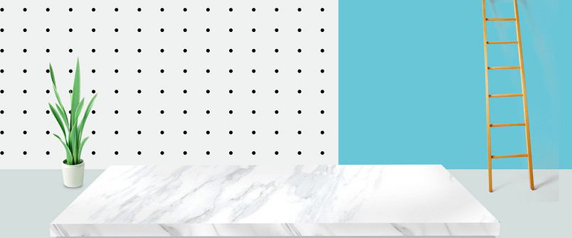 白色极简风格立体空间家居用品女装海报背景