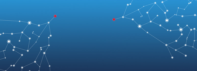 科技扁平点线白线红点海报