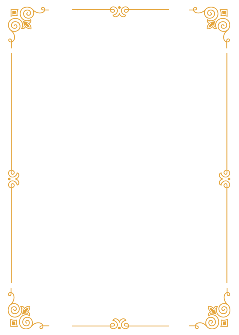 手绘黄色的花纹边框