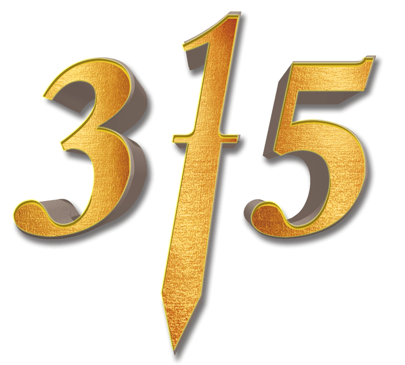 315金色立体字体