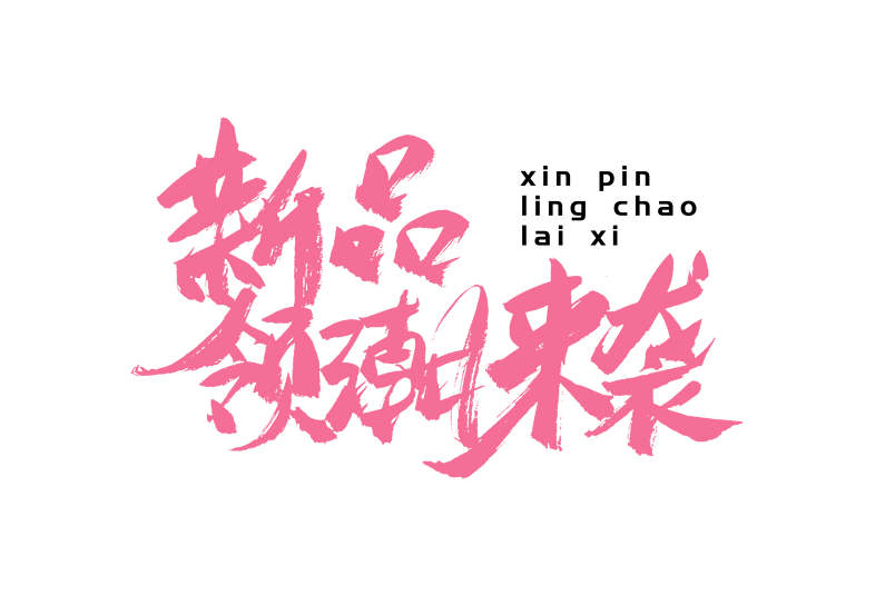 新品领潮来袭书法艺术字