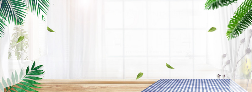 浅色立体空间清新素雅风格家居用品海报背景