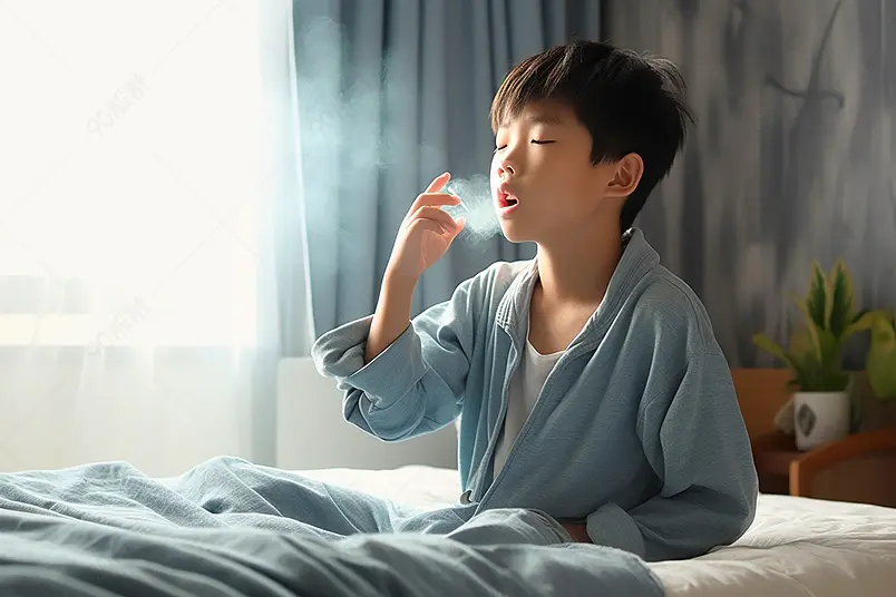 居家儿童使用哮喘喷雾生病呼吸道