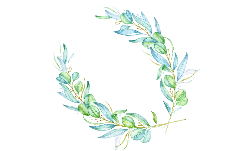 绿色橄榄枝花边