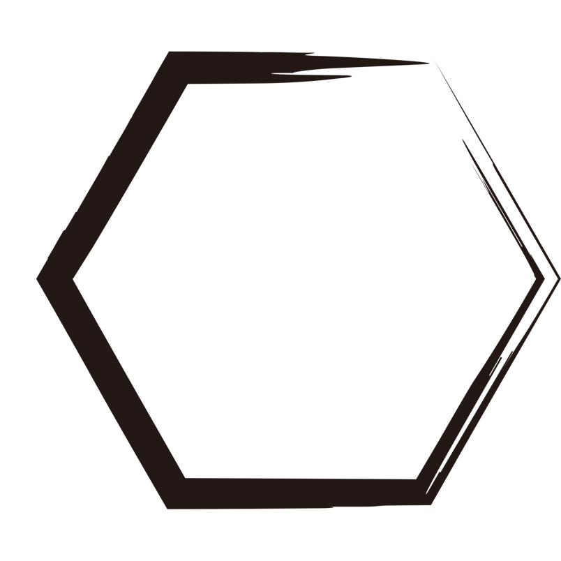 中国风水墨泼墨多边形边框文本框