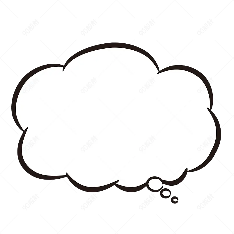 边框对话框卡通手绘对话气泡框元素