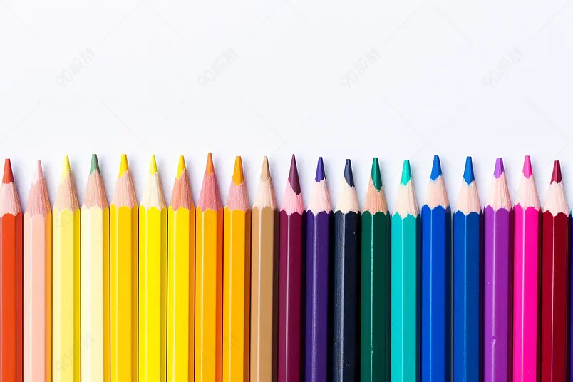 素材元素教育设计铅笔彩色波浪形创意