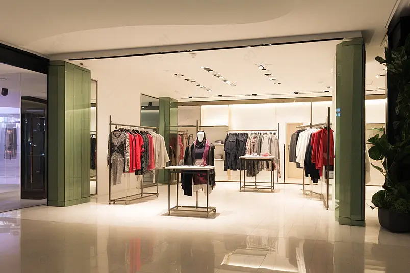 橱窗展示店铺购物逛街店面户外摄影