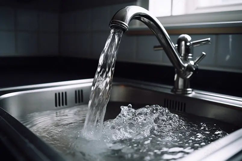 水槽里的水水龙头厨房