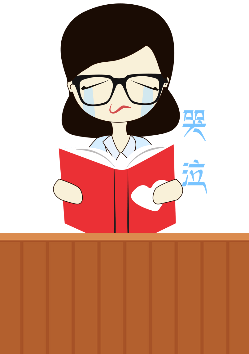 卡通手绘老师哭泣表情元素