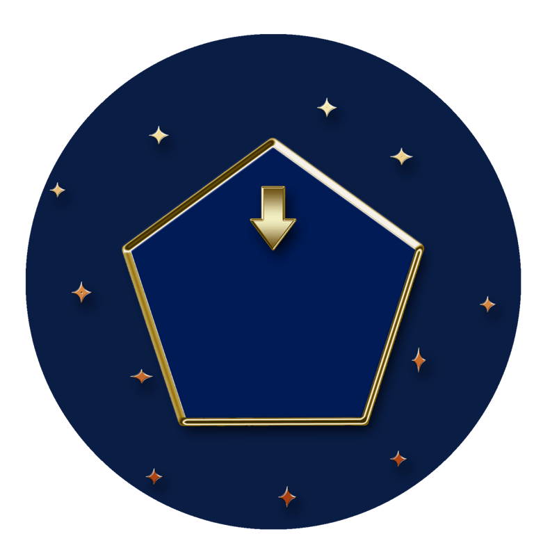 星星箭头多边形png