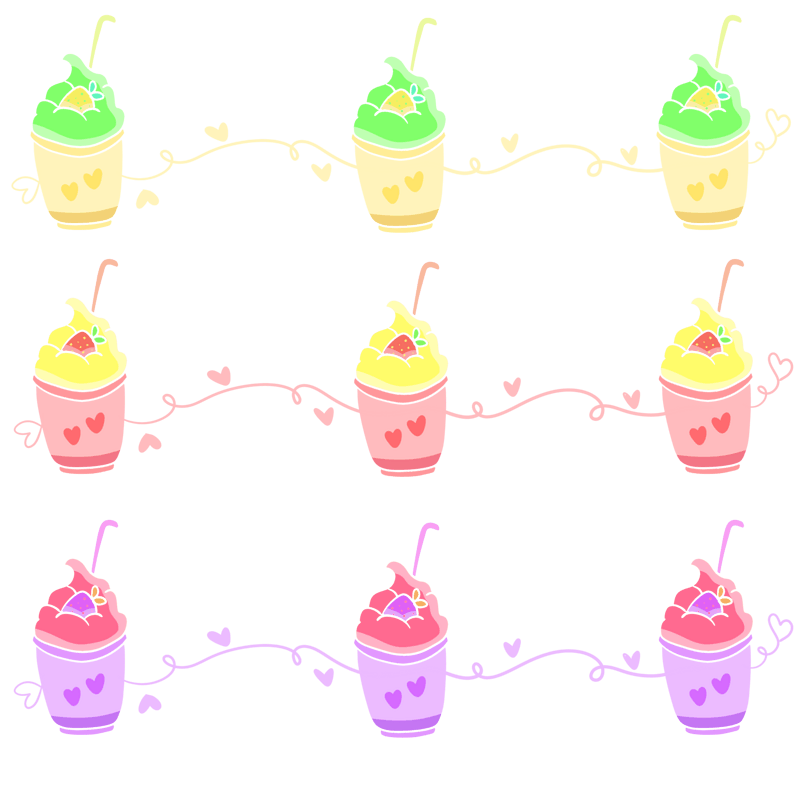 卡通可爱冷饮分割线图片
