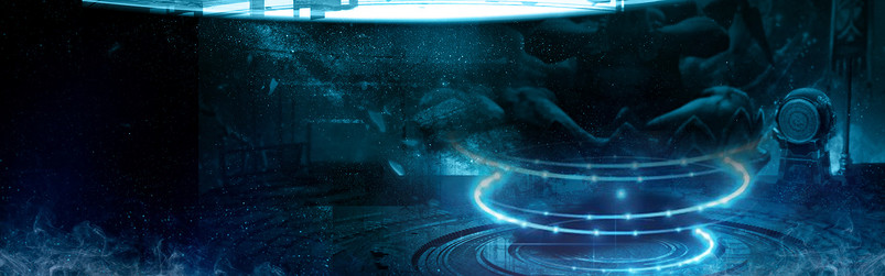 蓝色星空科技圈数码电器商务背景banner