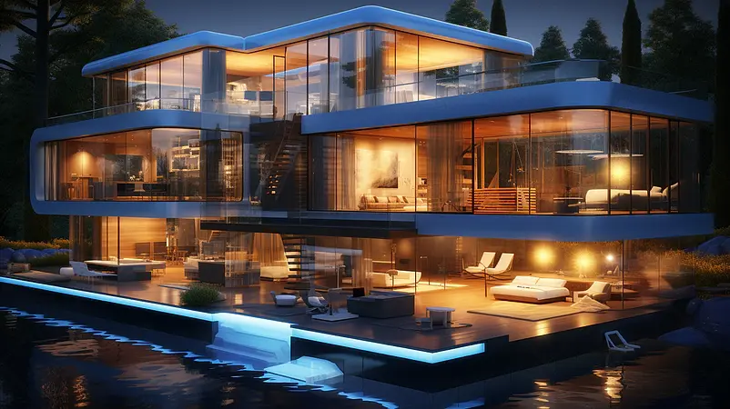 科技风格智能家居效果图