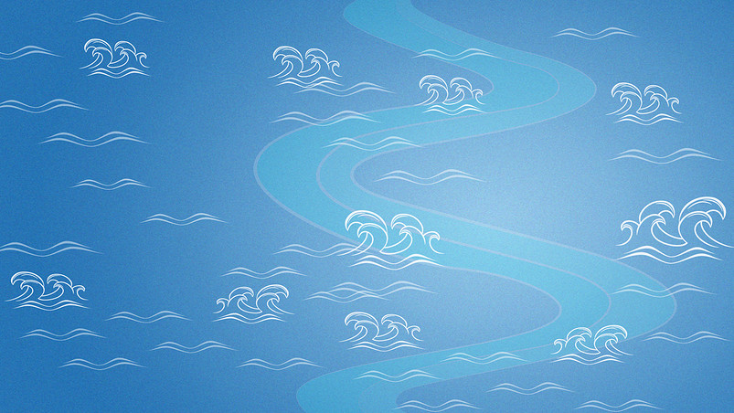 手绘简约大海海报背景