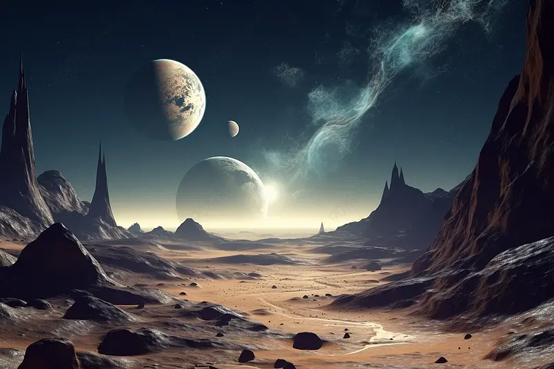 月球上观看星空