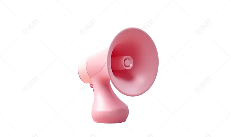 卡哇伊的粉色扩音器扬声器