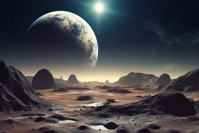 月球上观看星空