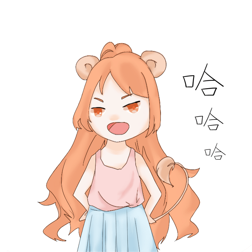 表情哈哈哈狮子座插画