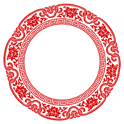 中国风圆形边框纹理  