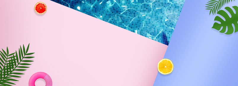 粉色渐变撞色简约清新几何图形女鞋海报背景