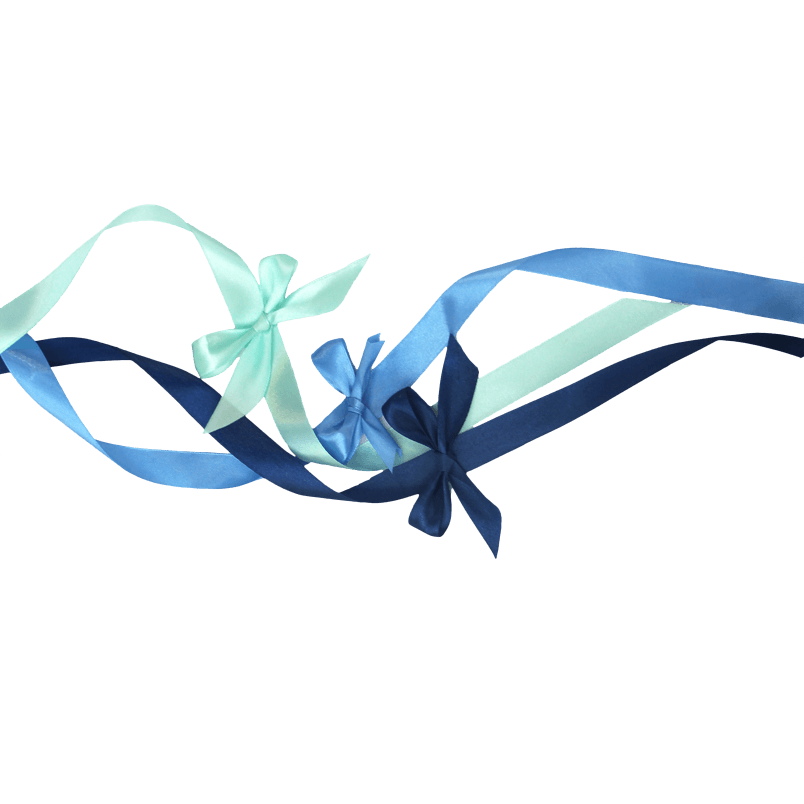 蓝色紫色丝带缎带实物免抠png素材